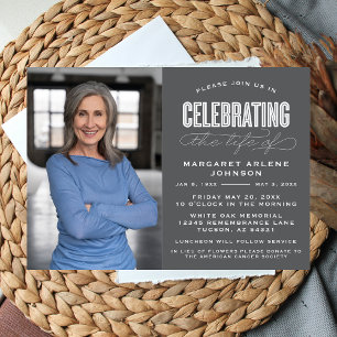 CONVITES COMEMORAÇÃO DO FUNERAL DE VIDA MODERNA NEGRA