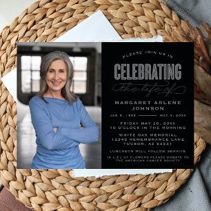 CONVITES COMEMORAÇÃO DO FUNERAL DE VIDA MODERNA NEGRA