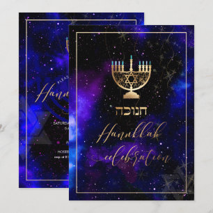 Convites Comemoração PixDezines Hanukkah, Fonte de Script D