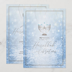 Convites Comemoração PixDezines Hanukkah, Fonte de Script D