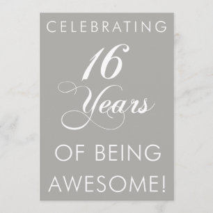 Convites Comemorando 16 anos de ser impressionantes
