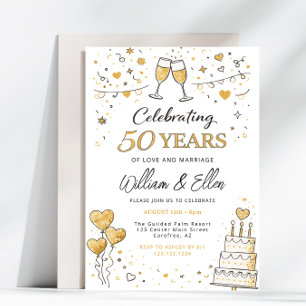 Convites Comemorando 50 Anos de Aniversário de Casamento