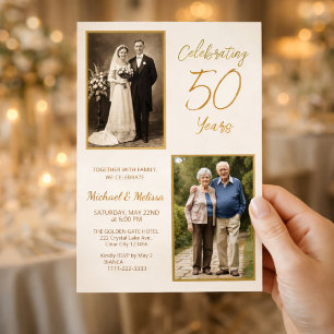 Convites Comemorando 50 Anos de Foto Aniversário