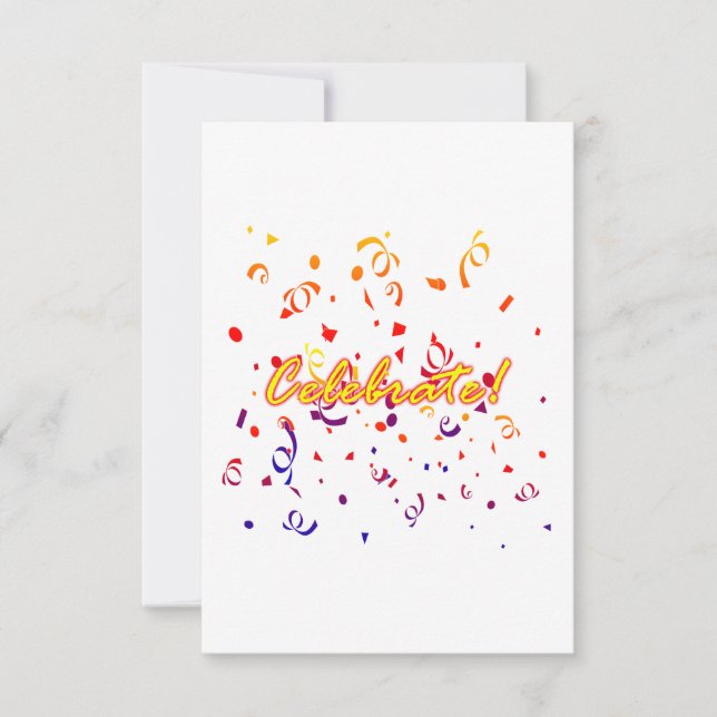 Convites Comemore confetes (Frente)