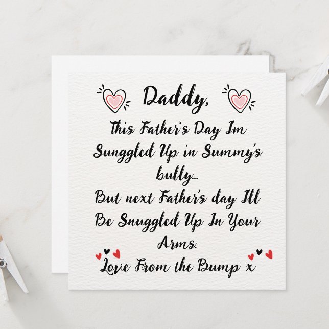 Convites Comemore o Pai a ser com Dia de os pais de felicid (Celebrate Dad-to-Be with Heartfelt Father's Day Cards)