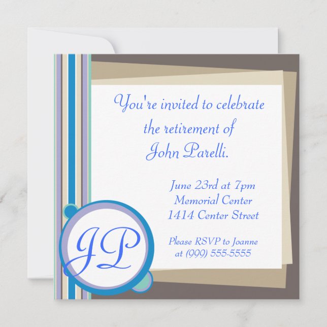 Convites Comemore uma aposentadoria (Frente)