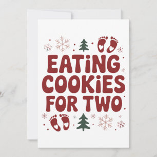 Convites Comendo Biscoitos Para Dois Natal Mãe Grávida
