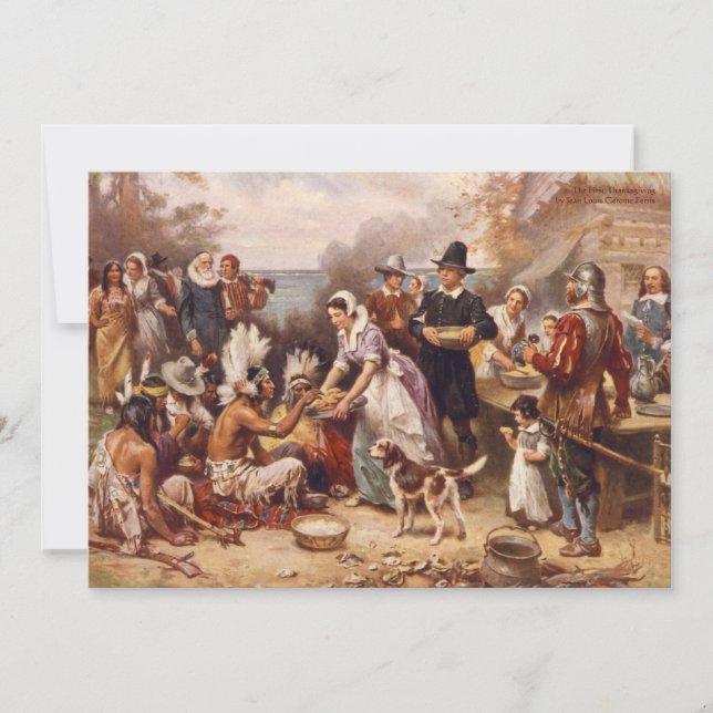 Convites Comensal da acção de graças (Frente)