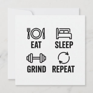 Convites Comer. Dormir. Trabalhar. Repetir