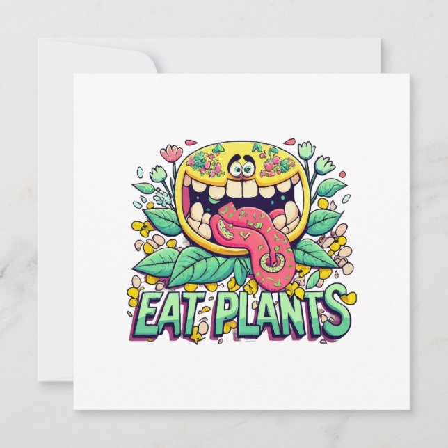 Convites Comer Plantas (Frente)