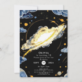 Convites Comet Editable Space Birthday