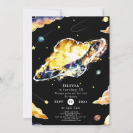 Convites Comet Whimsy Space Aniversário
