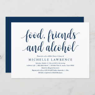 Convites Comida, amigos e álcool, Chá de panela moderno em