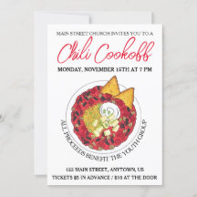 Comida de jantar da Competição Chili Chili Soup Co