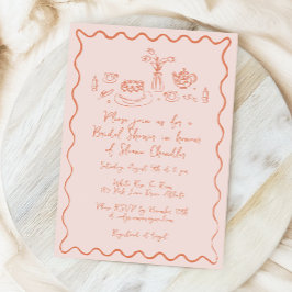 Convites Comida Desenhada à Mão e Bebidas