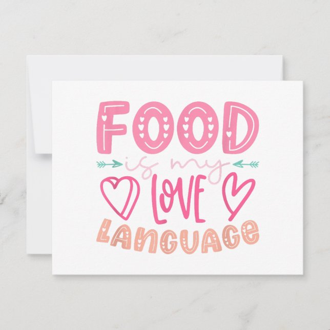 Convites Comida É Minha Língua De Amor - Chef De Chef De Co (Frente)