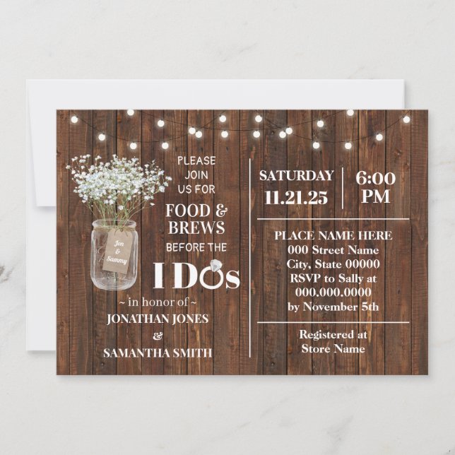 Convites Comida e respiração antes de fazer Chá (Frente)