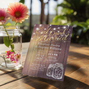 Convites Comida Elegante E Bebida De Casamento