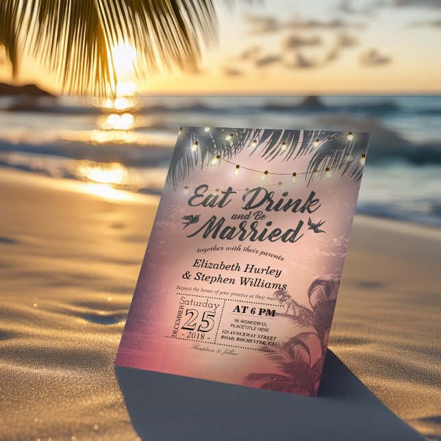 Convites Comida Elegante E Bebida Para Casamento (Criador carregado)