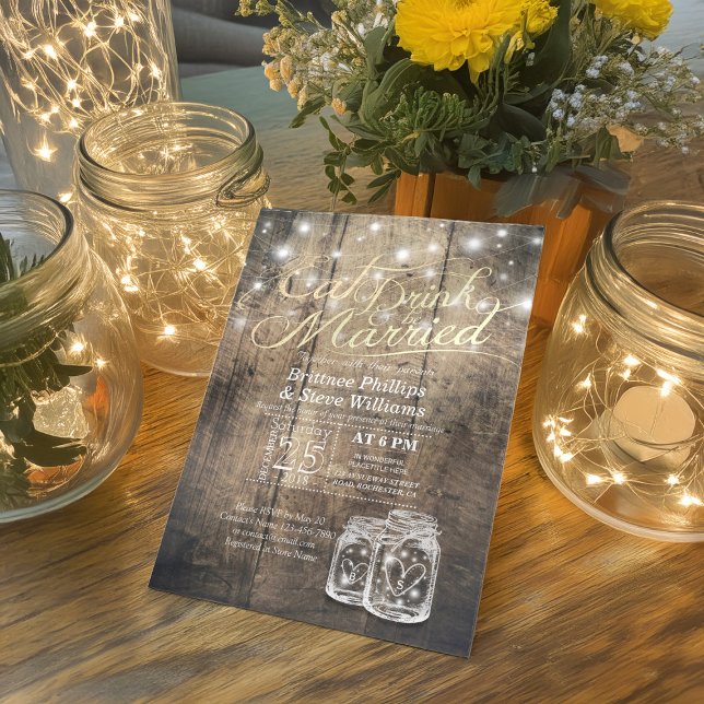 Convites Comida Elegante E Bebida Para Casamento (Criador carregado)