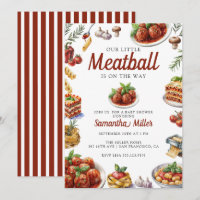 Comida italiana | Chá de fraldas de aquarelas