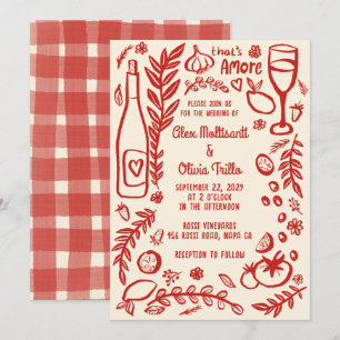 Convites Comida Italiana Isso É Amor Festa de Casamento PER