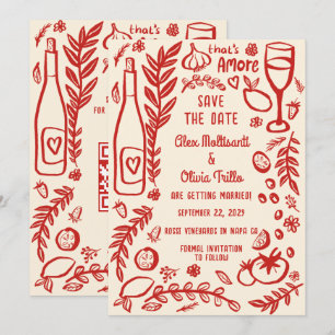 Convites Comida Italiana Isso É Amor SALVE A DATA QR Person
