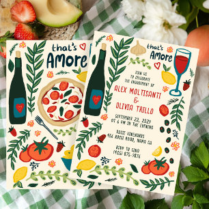 Convites Comida Italiana That's Amore Festa de Engajamento