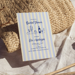 Convites Comida Italiano Desenhado À Mão Chá de panela Em F