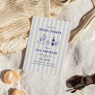 Convites Comida Italiano Desenhado À Mão Chá de panela Em F