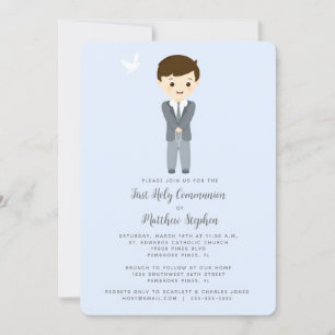 Convites Communion Dove Boy