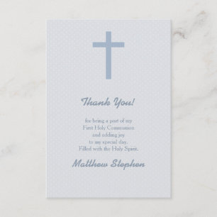 Convites Communion Pastel Blue Cross