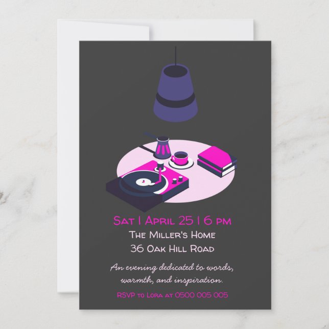 Convites Community Reading Club Invitation (Frente)