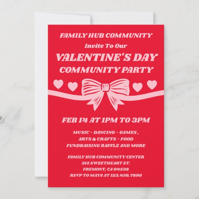Convites Community Valentine’s Day Event (Frente)