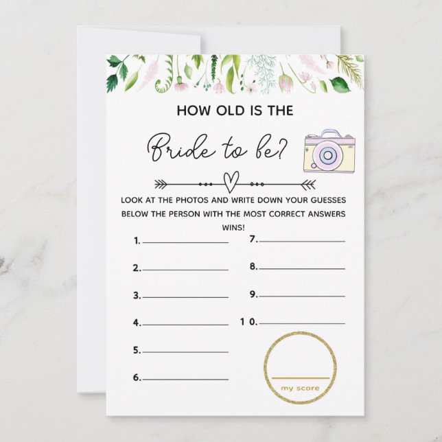 Convites como antigo jogo de chá de fraldas (Frente)