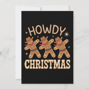 Convites Como está Natal Cowboy Gingerbread Ocidental Natal