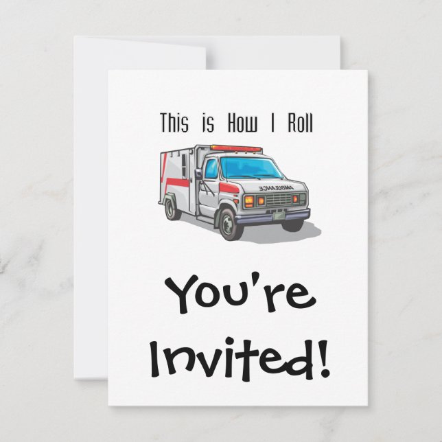 Convites Como eu faço a ambulância (Frente)