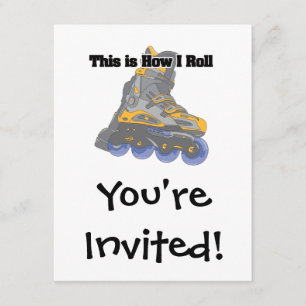 Convites Como eu rolo (lâminas do cilindro/Skates em linha