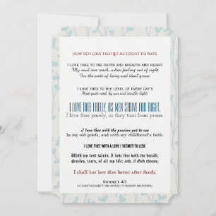 Convites Como eu te amo? Tipografia Poesia Casamento