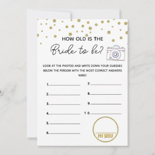 Convites como jogo nupcial velho do chá de fraldas