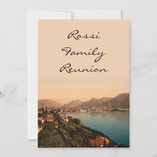 Convites Como mim, lago Como, Lombardy, Italia (Frente)