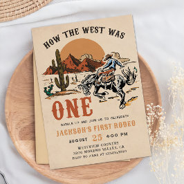 Convites Como o Ocidente foi um aniversário de cowboy ocide
