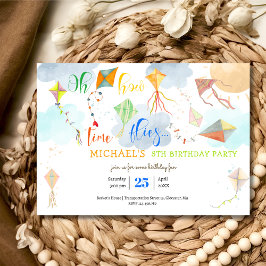 Convites Como o tempo voa o aniversário de pipa de água