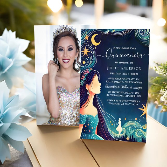 Convites Como Quinceanera do Baile de formatura das Estrela (Criador carregado)