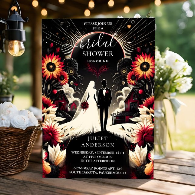 Convites Como Ruby Claret White Heart Red Black Chá de pane (Criador carregado)