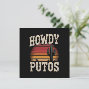 Convites Como vai Putos Cacto Engraçado Retro Vintage
