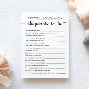 Convites Como você conhece bem os futuros pais?