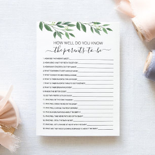 Convites Como você conhece bem os futuros pais?