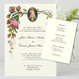 Convites Compaixão Divino de Casamento de Marfim Elegante C