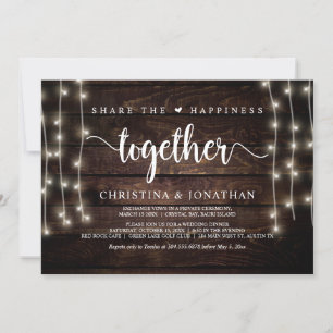 Convites Compartilhe a felicidade, Jantar de Casamento, Fug